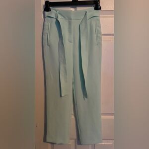Wilfred Tie-Front Pants by Aritzia in mint green size 0